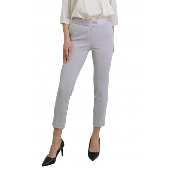 Pantaloni a sigaretta con banda effetto raso Imperial